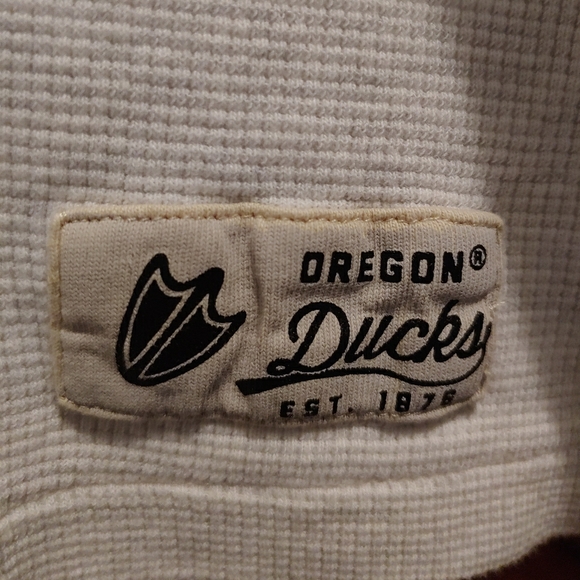 Oregon Ducks NCAA Kids Cream Thermal Style Sweater - Picture 4 of 5